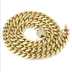 18K Gold Miami Gold Cuban Link 15mm Chain
